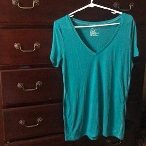 Blue-green AEO V-Neck